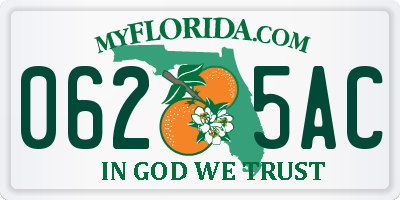 FL license plate 0625AC