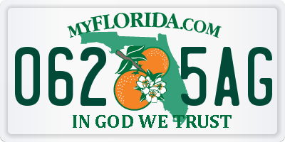 FL license plate 0625AG