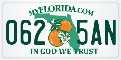 FL license plate 0625AN