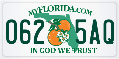 FL license plate 0625AQ