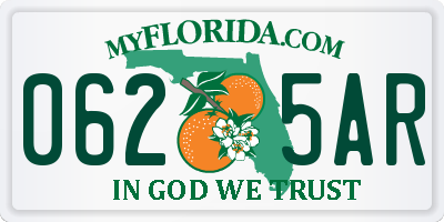 FL license plate 0625AR