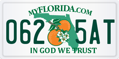 FL license plate 0625AT