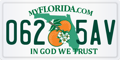 FL license plate 0625AV