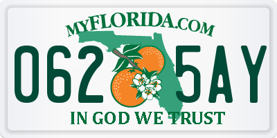 FL license plate 0625AY