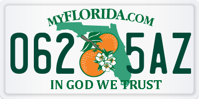 FL license plate 0625AZ