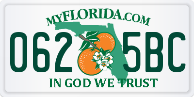 FL license plate 0625BC