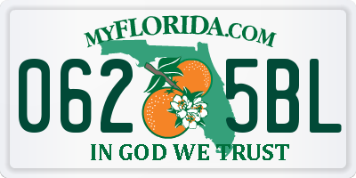FL license plate 0625BL