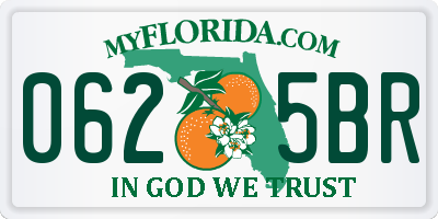FL license plate 0625BR