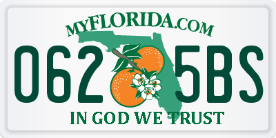 FL license plate 0625BS