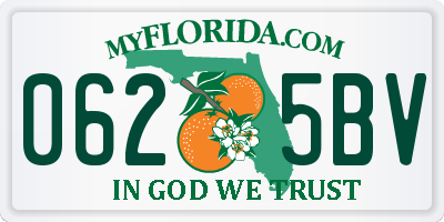FL license plate 0625BV