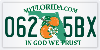 FL license plate 0625BX