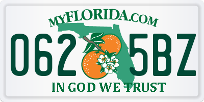 FL license plate 0625BZ