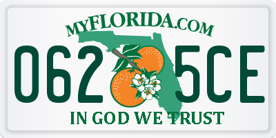 FL license plate 0625CE
