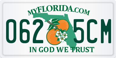 FL license plate 0625CM