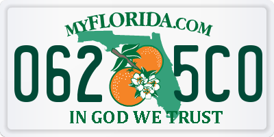 FL license plate 0625CO