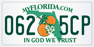 FL license plate 0625CP