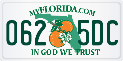 FL license plate 0625DC