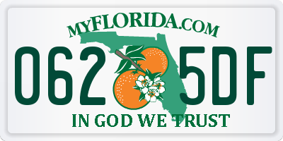 FL license plate 0625DF