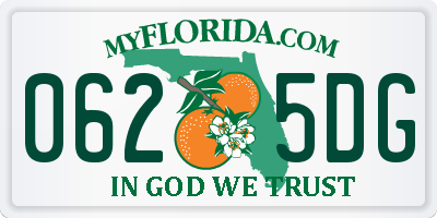 FL license plate 0625DG