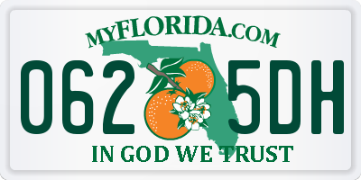 FL license plate 0625DH