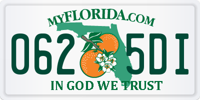 FL license plate 0625DI