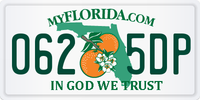 FL license plate 0625DP