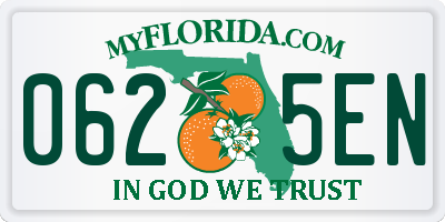 FL license plate 0625EN