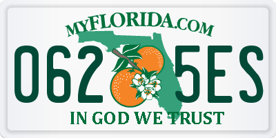 FL license plate 0625ES