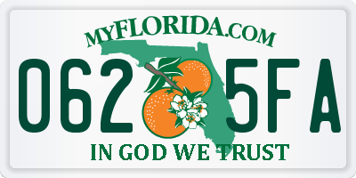 FL license plate 0625FA