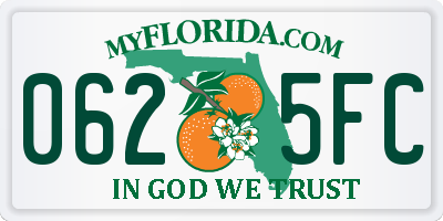 FL license plate 0625FC