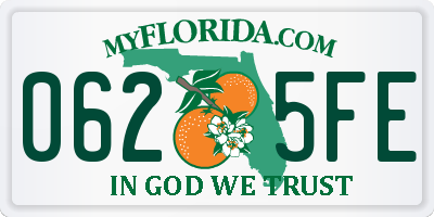 FL license plate 0625FE