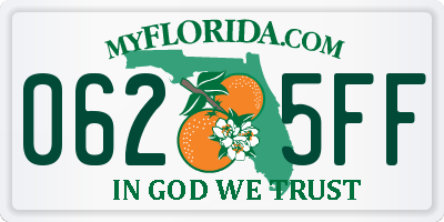 FL license plate 0625FF
