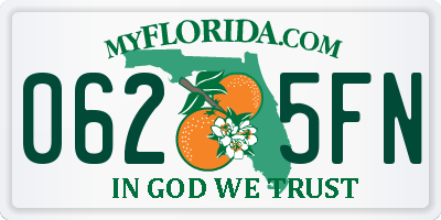 FL license plate 0625FN