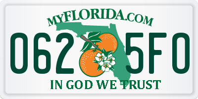 FL license plate 0625FO