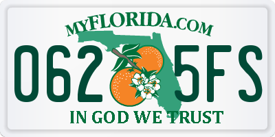 FL license plate 0625FS