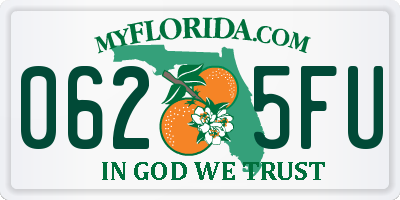 FL license plate 0625FU