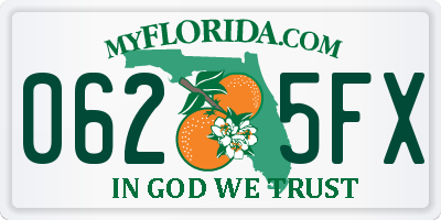 FL license plate 0625FX