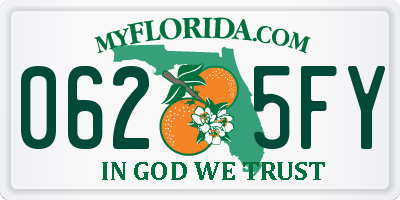 FL license plate 0625FY