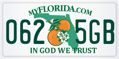 FL license plate 0625GB