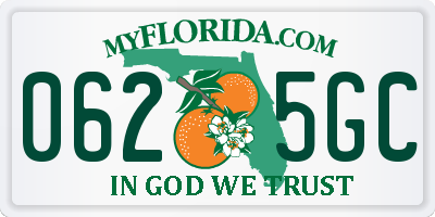 FL license plate 0625GC