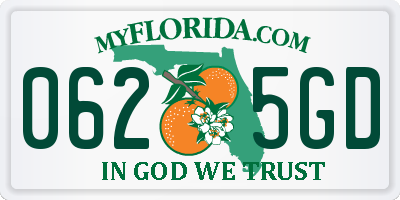 FL license plate 0625GD