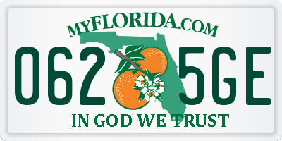 FL license plate 0625GE