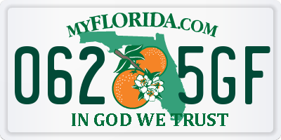 FL license plate 0625GF