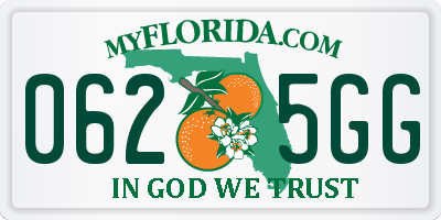 FL license plate 0625GG