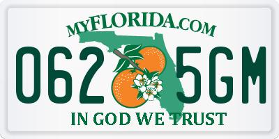 FL license plate 0625GM