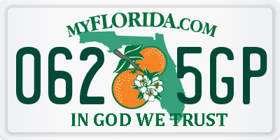 FL license plate 0625GP