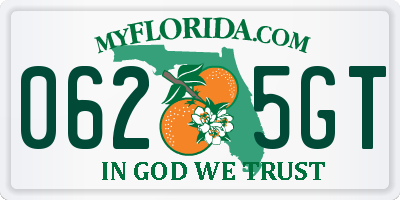 FL license plate 0625GT