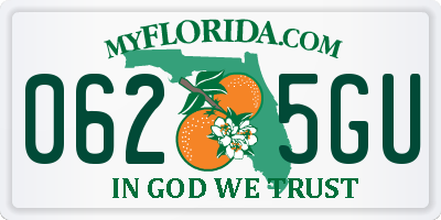 FL license plate 0625GU