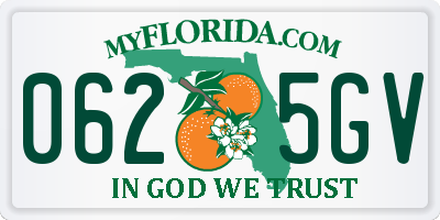 FL license plate 0625GV