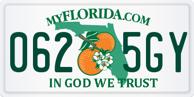 FL license plate 0625GY